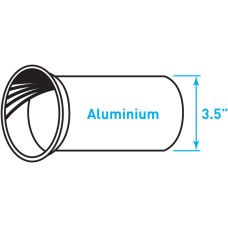 Truck Exhaust 20º Plain Lipped Flange, Aluminized Steel - 3.5" Diameter